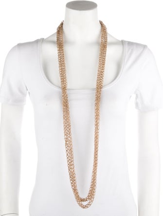 Brunello Cucinelli Long Monili Chain Twisted Necklace