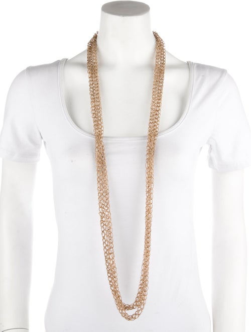 Brunello Cucinelli Long Monili Chain Twisted Necklace