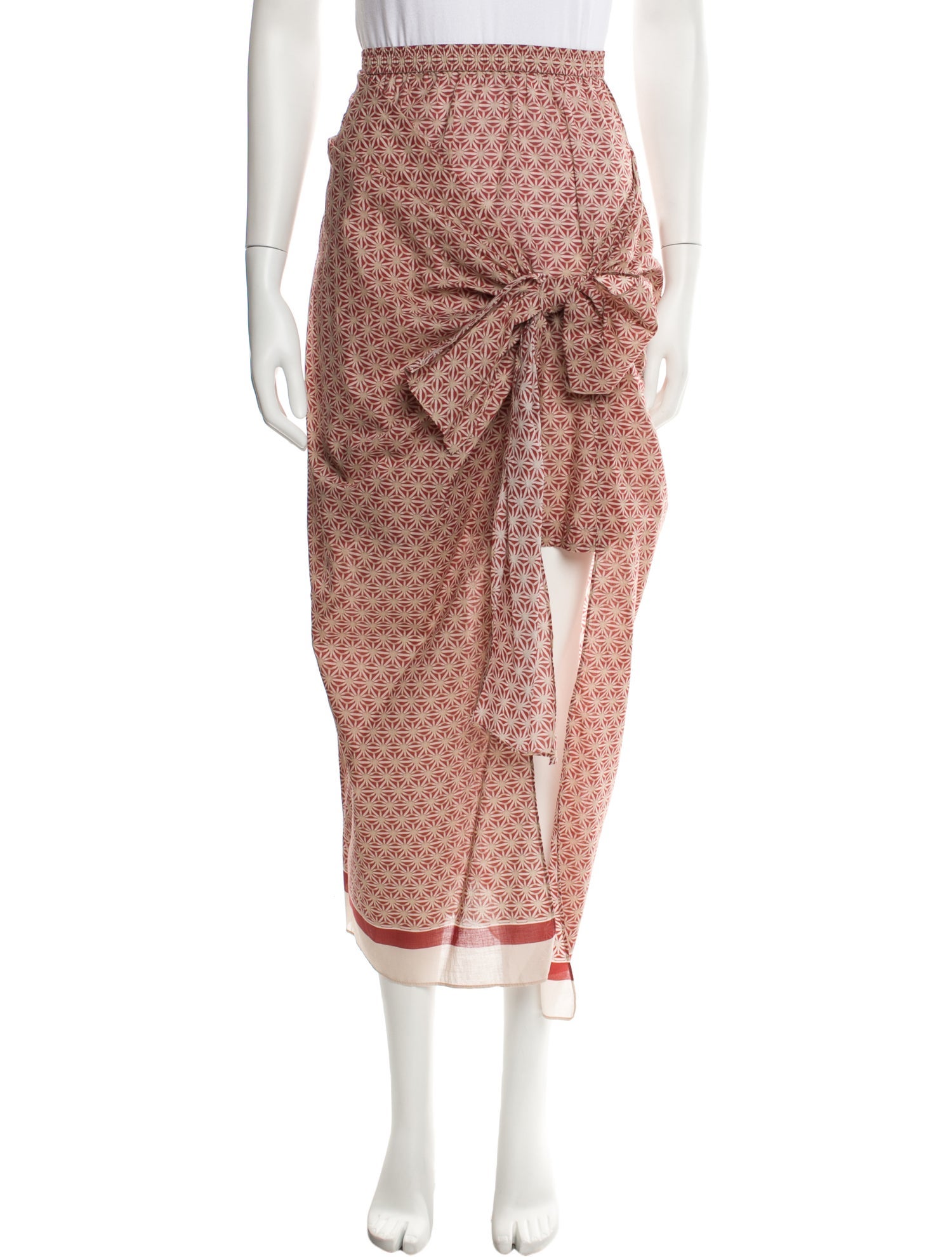 Brunello Cucinelli Printed Midi Length Skirt