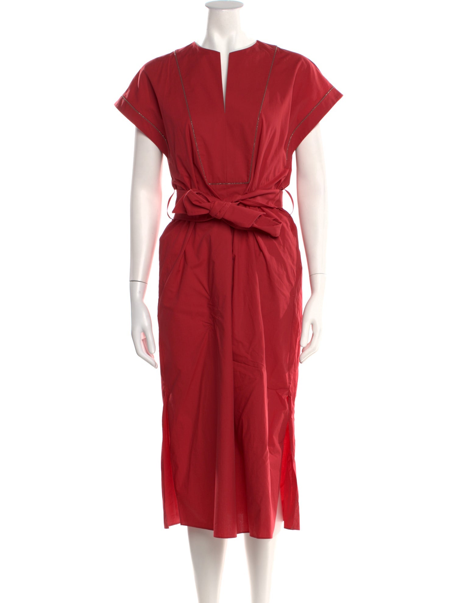 Brunello Cucinelli Crew Neck Midi Length Dress w/ Tags