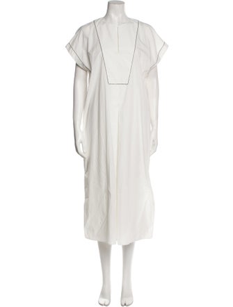 Brunello Cucinelli V-Neck Long Dress