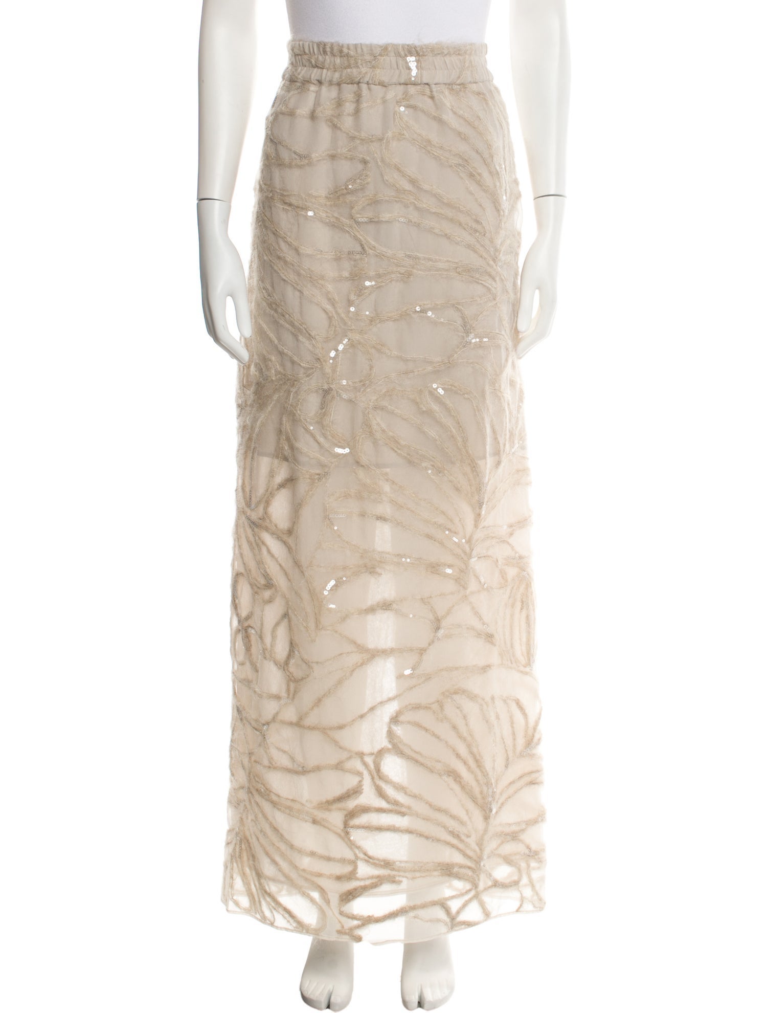 Brunello Cucinelli Silk Long Skirt