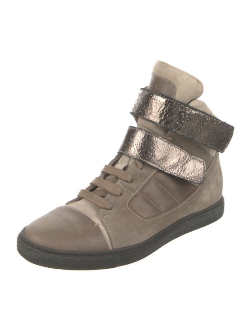 Brunello Cucinelli Suede Wedge Sneakers