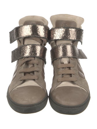 Brunello Cucinelli Suede Wedge Sneakers