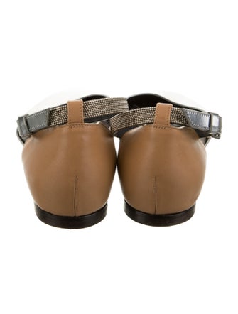 Brunello Cucinelli Monili Patent Leather D'Orsay Flats