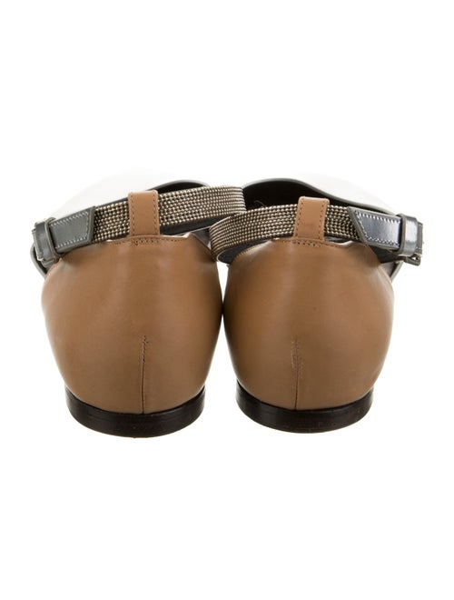 Brunello Cucinelli Monili Patent Leather D'Orsay Flats