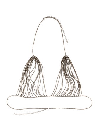 Brunello Cucinelli Bead Bralette Body Chain