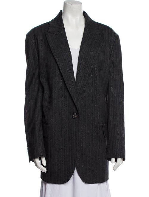 Brunello Cucinelli Virgin Wool Striped Coat