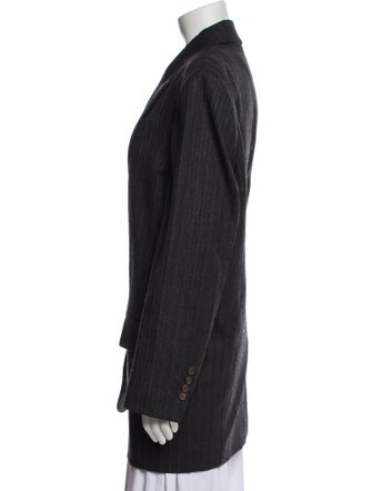 Brunello Cucinelli Virgin Wool Striped Coat