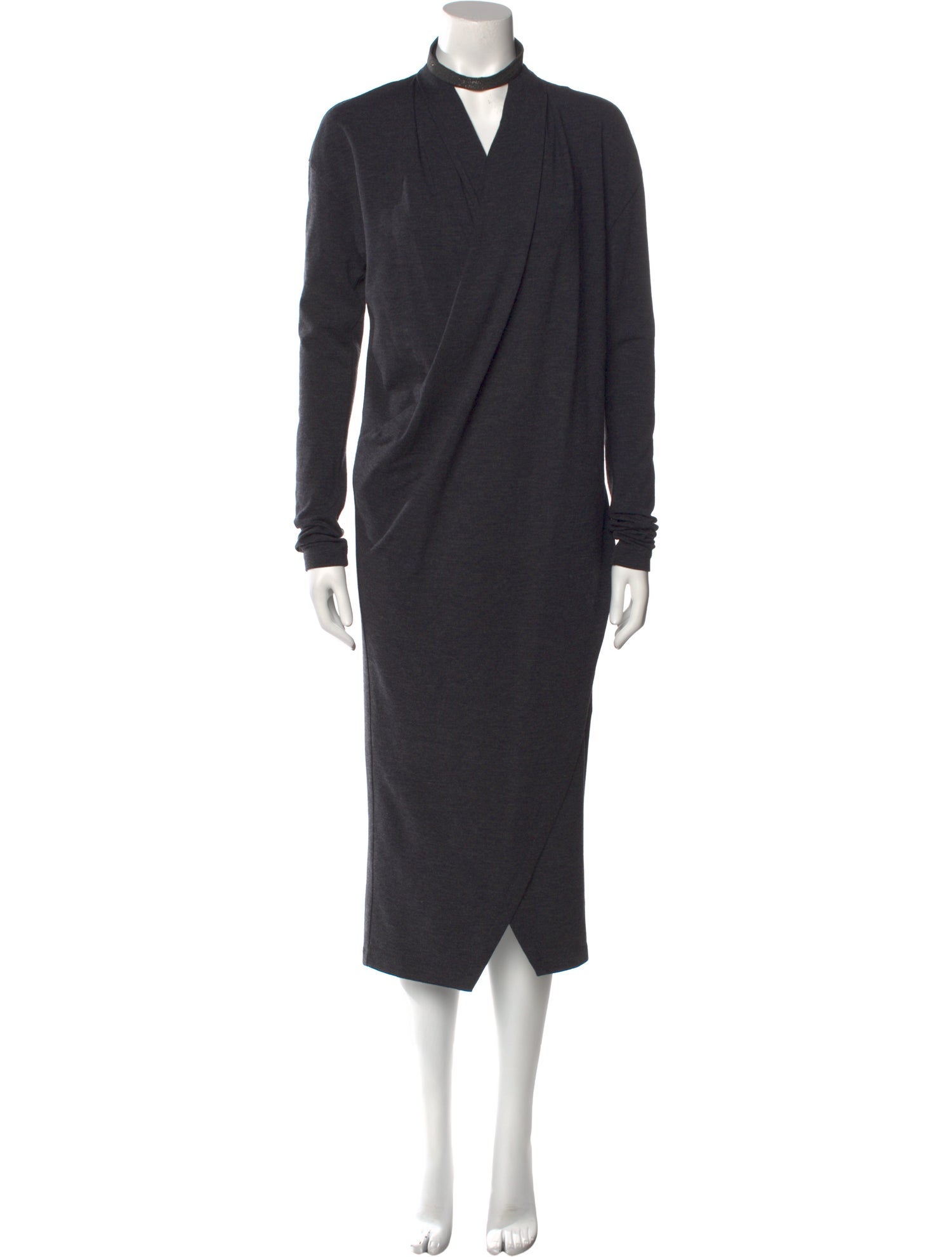 Brunello Cucinelli Mock Neck Long Dress