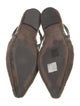 Brunello Cucinelli Shearling Beaded Accents Slingback Flats