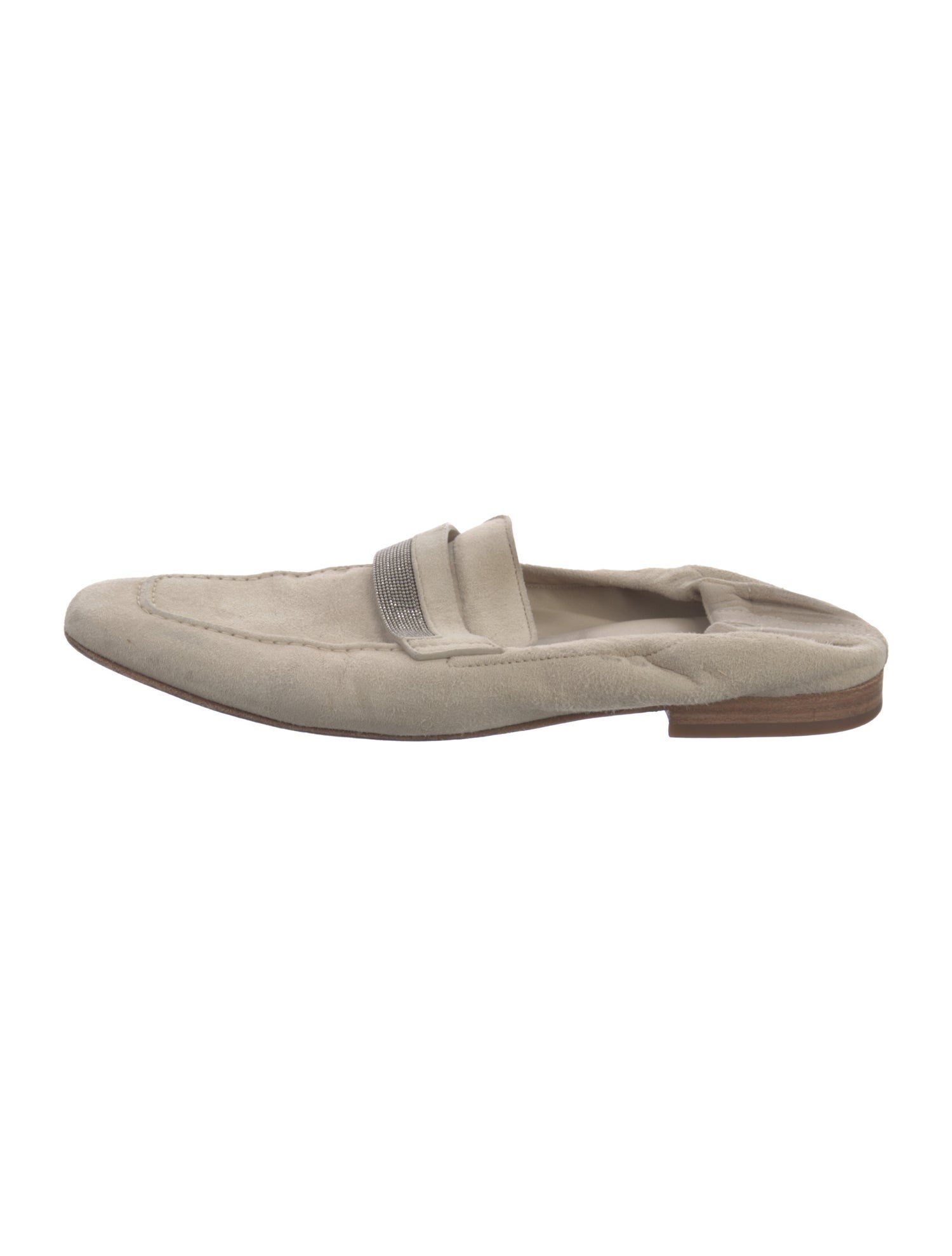 Brunello Cucinelli Monili Suede Mules