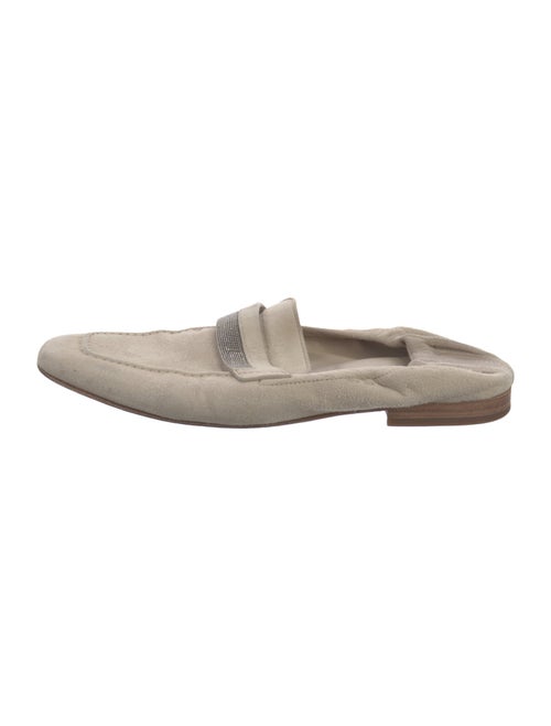 Brunello Cucinelli Monili Suede Mules
