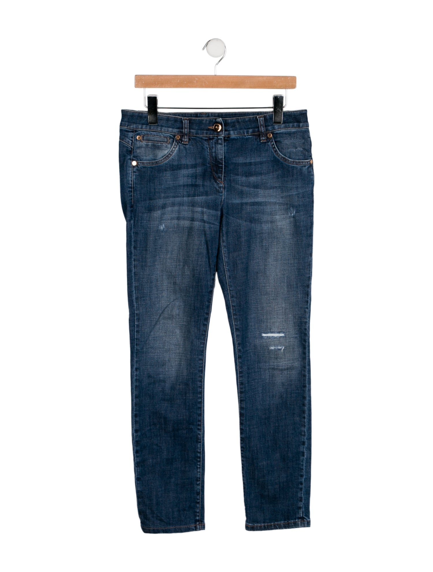 Brunello Cucinelli Mid-Rise Straight Leg Jeans