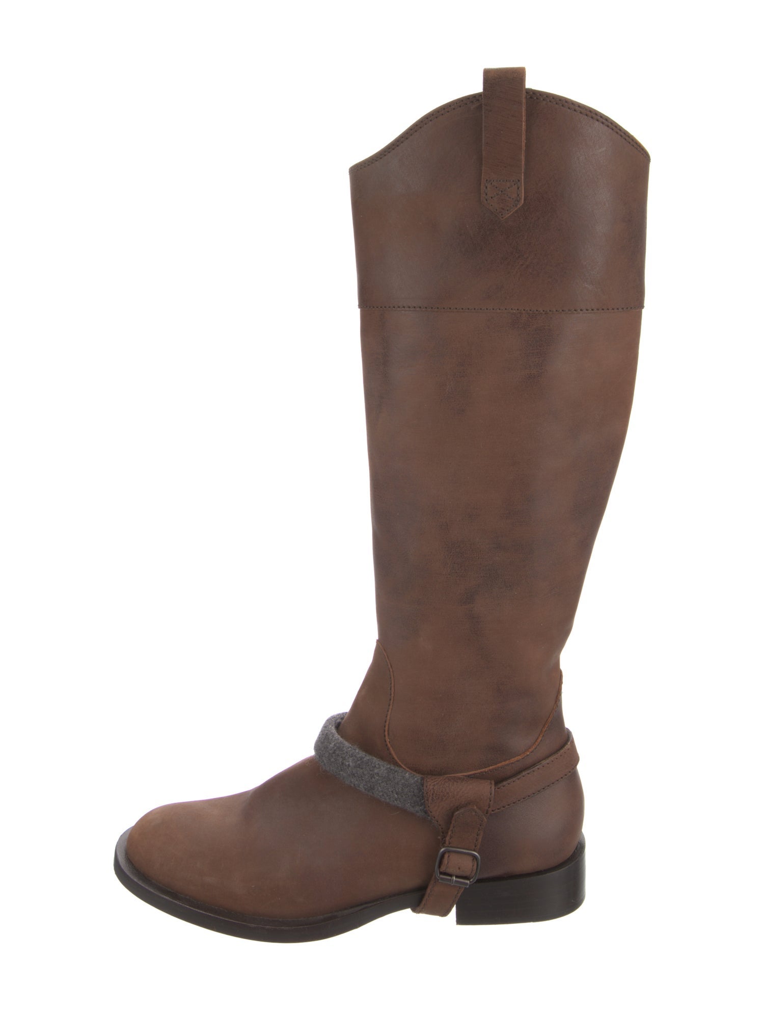Brunello Cucinelli Leather Riding Boots