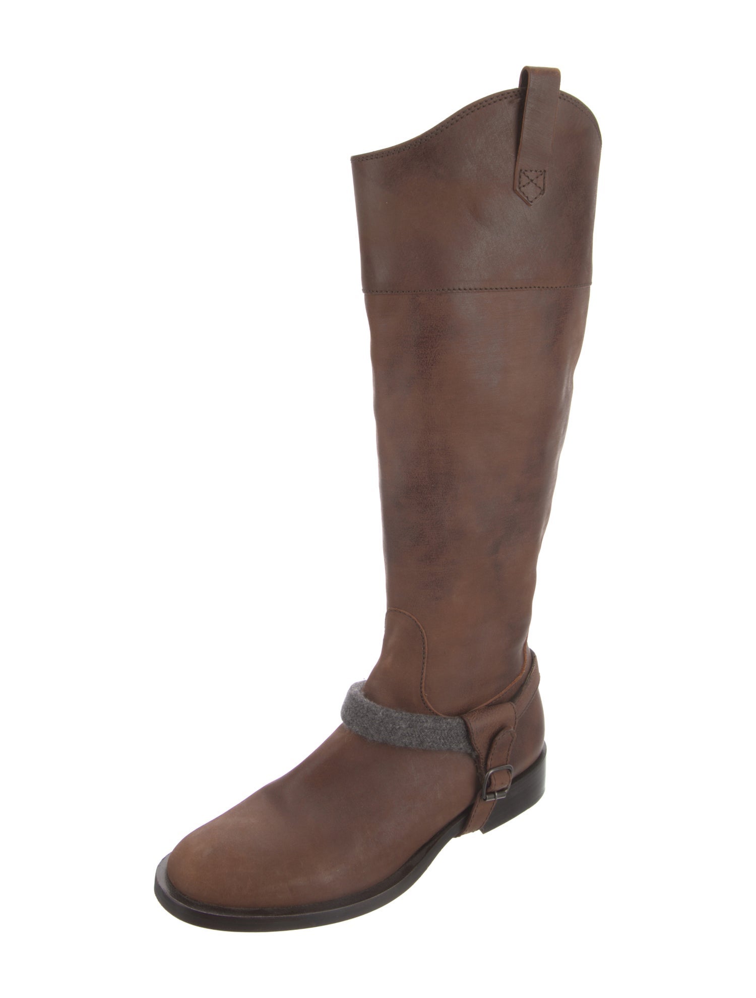 Brunello Cucinelli Leather Riding Boots