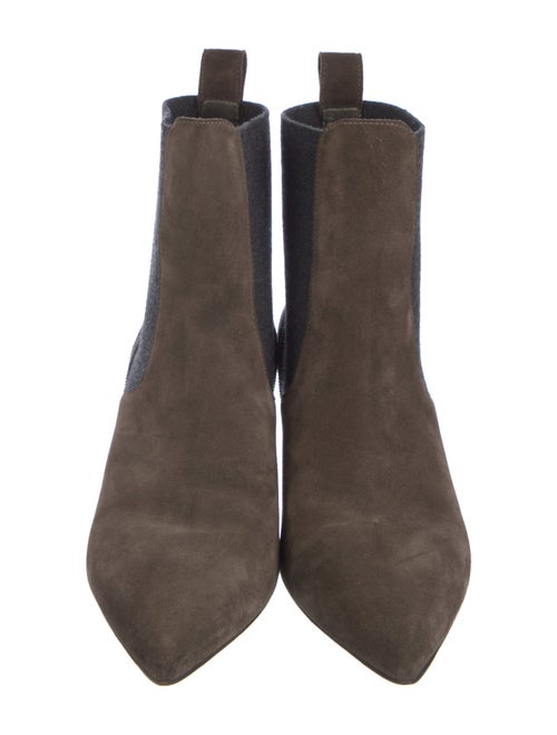 Brunello Cucinelli Suede Beaded Accents Chelsea Boots