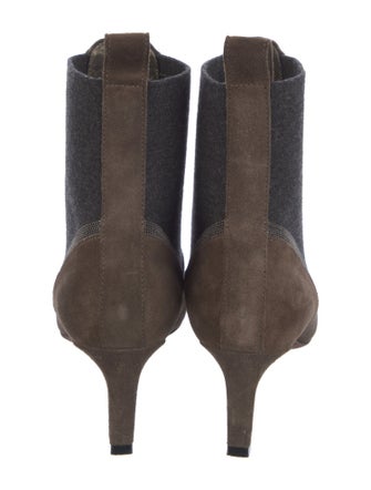 Brunello Cucinelli Suede Beaded Accents Chelsea Boots