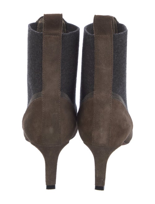 Brunello Cucinelli Suede Beaded Accents Chelsea Boots