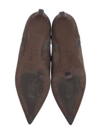 Brunello Cucinelli Suede Beaded Accents Chelsea Boots