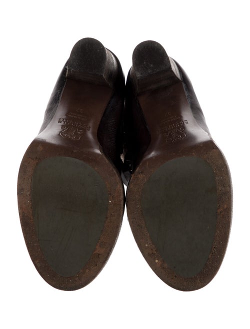 Brunello Cucinelli Leather Fur Trim Lace-Up Boots