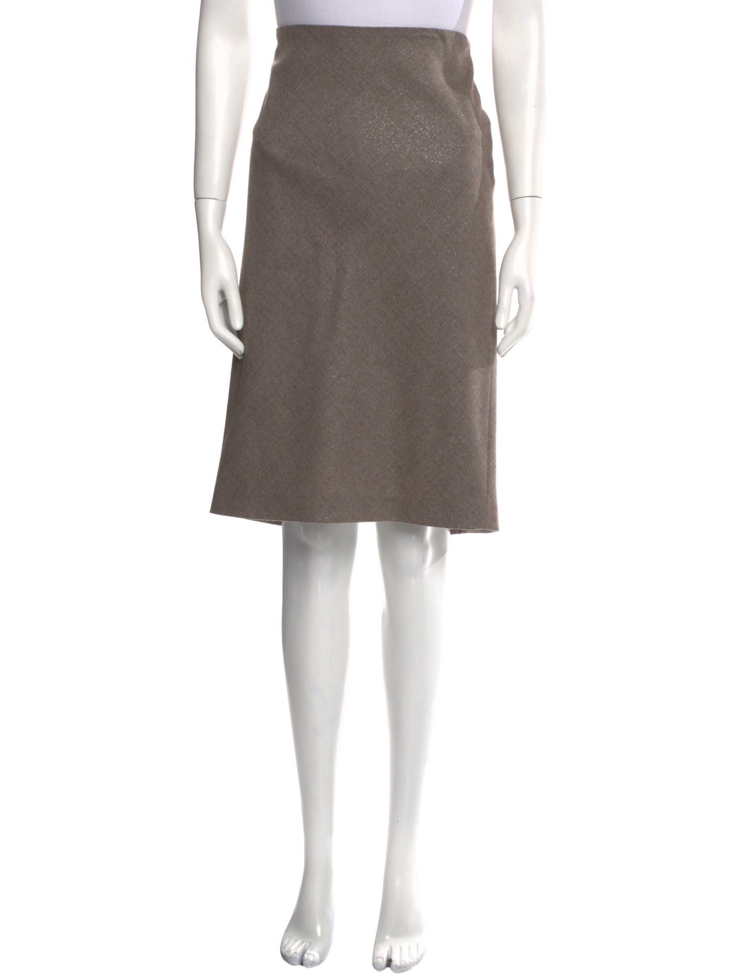 Brunello Cucinelli Virgin Wool Knee-Length Skirt