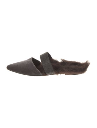 Brunello Cucinelli Velvet Mules