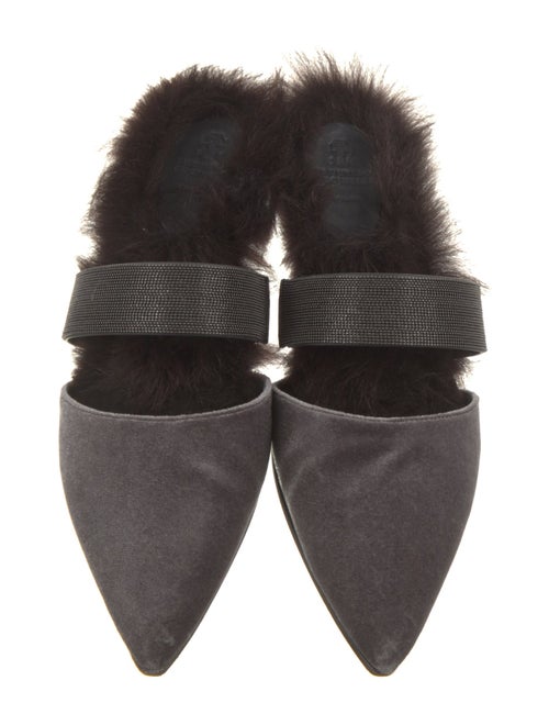 Brunello Cucinelli Velvet Mules