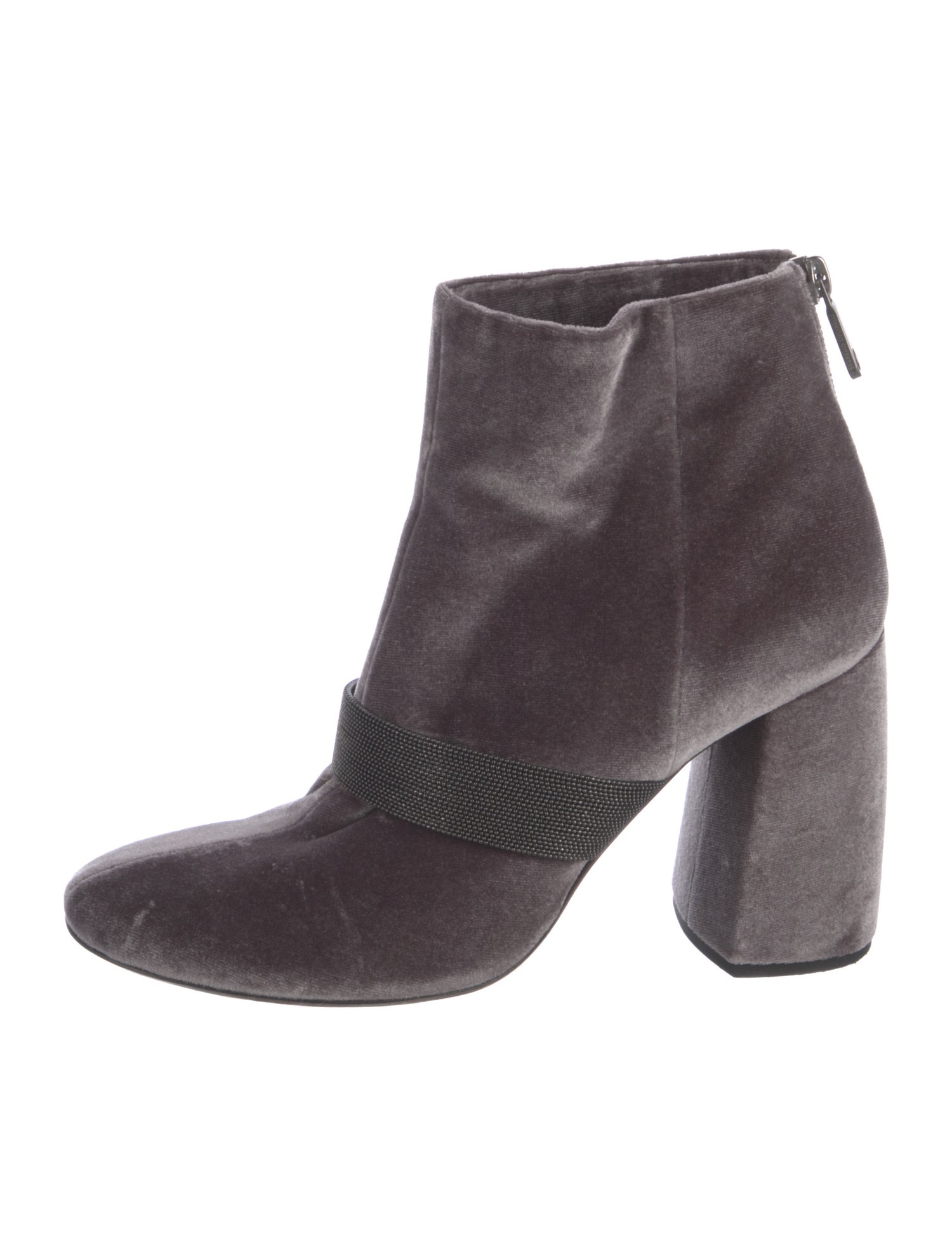 Brunello Cucinelli Monili Velvet Boots