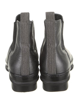 Brunello Cucinelli Monili Leather Chelsea Boots