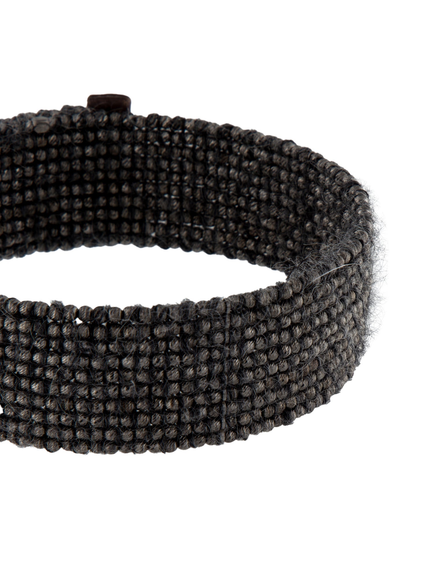 Brunello Cucinelli Beaded Leather & Mohair Choker Necklace