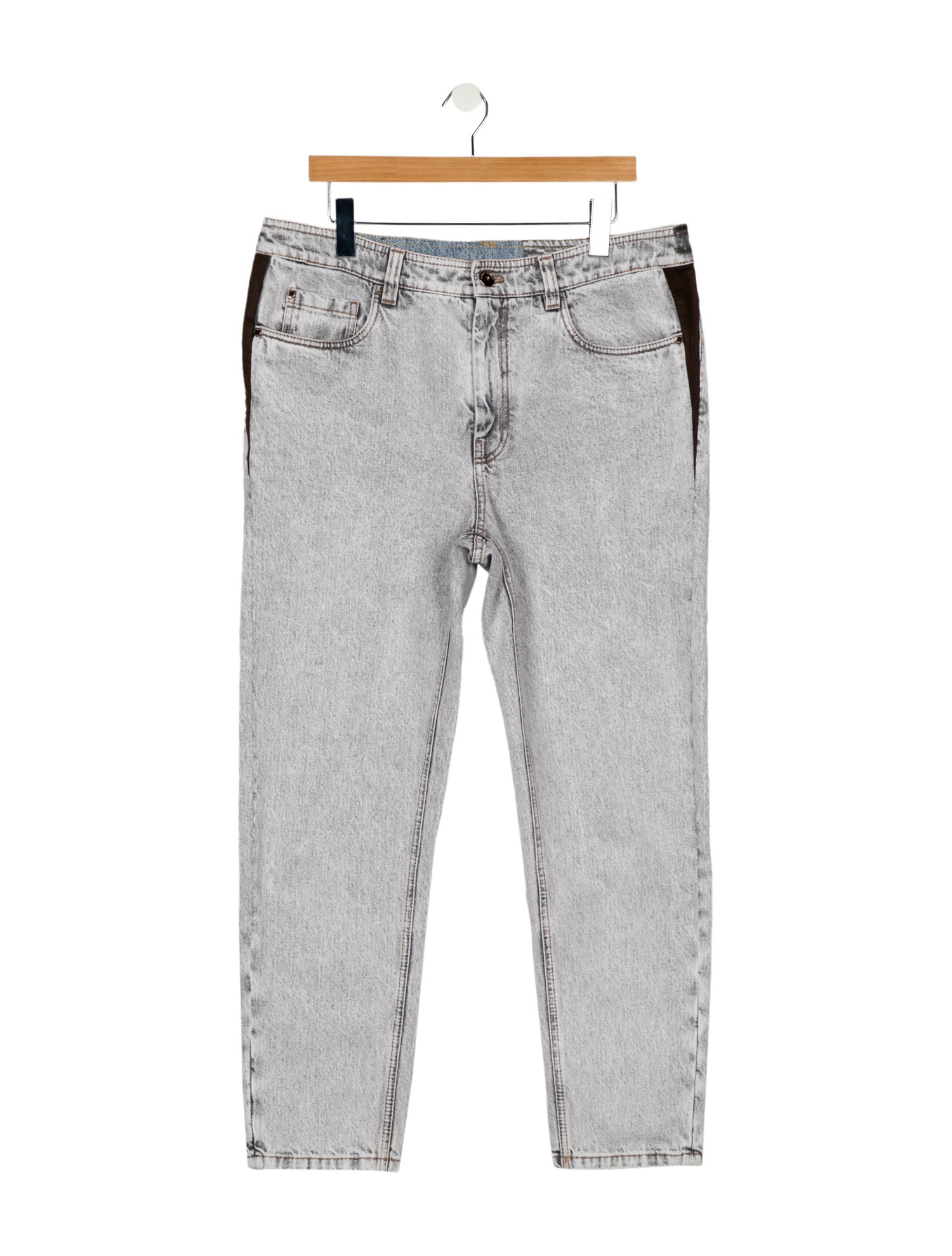 Brunello Cucinelli High-Rise Straight Leg Jeans