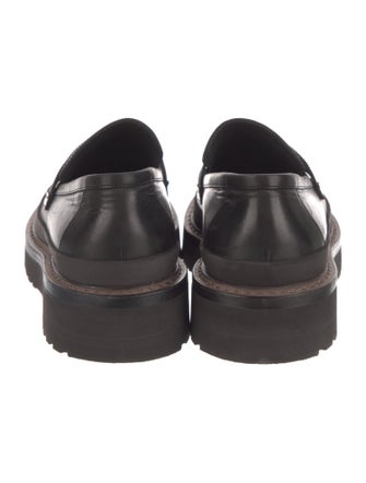 Brunello Cucinelli Leather Beaded Accents Loafers