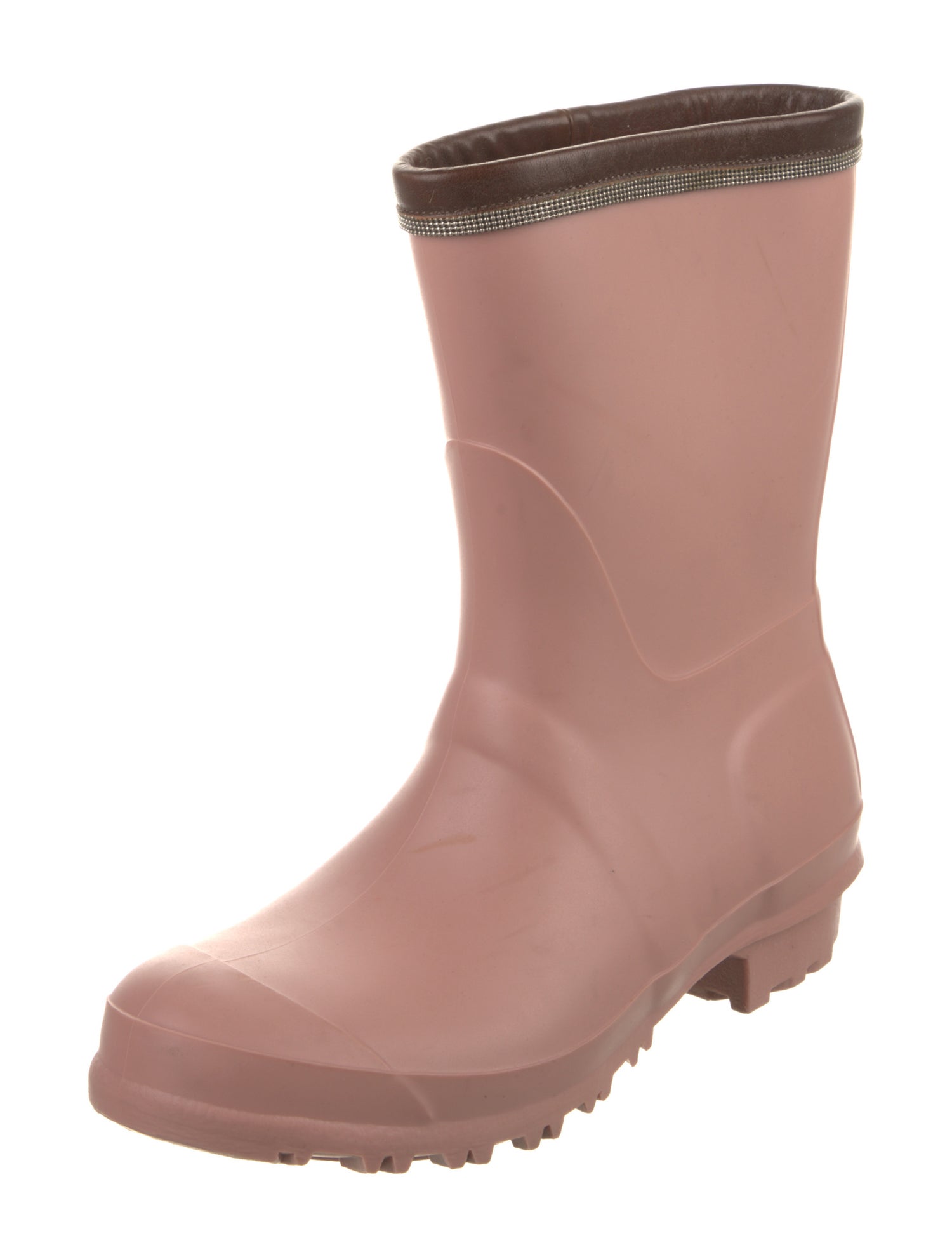 Brunello Cucinelli Rubber Colorblock Pattern Rain Boots
