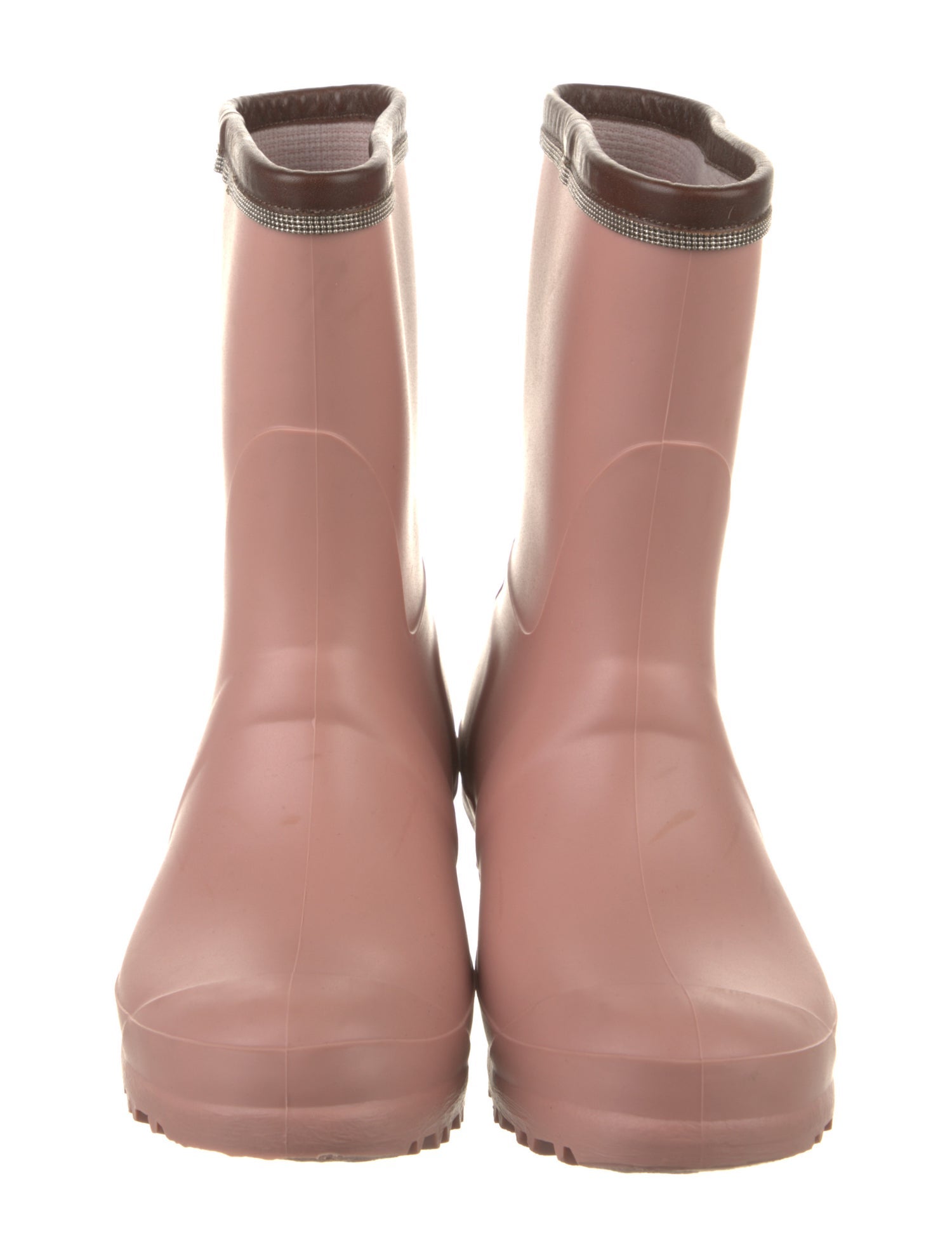 Brunello Cucinelli Rubber Colorblock Pattern Rain Boots