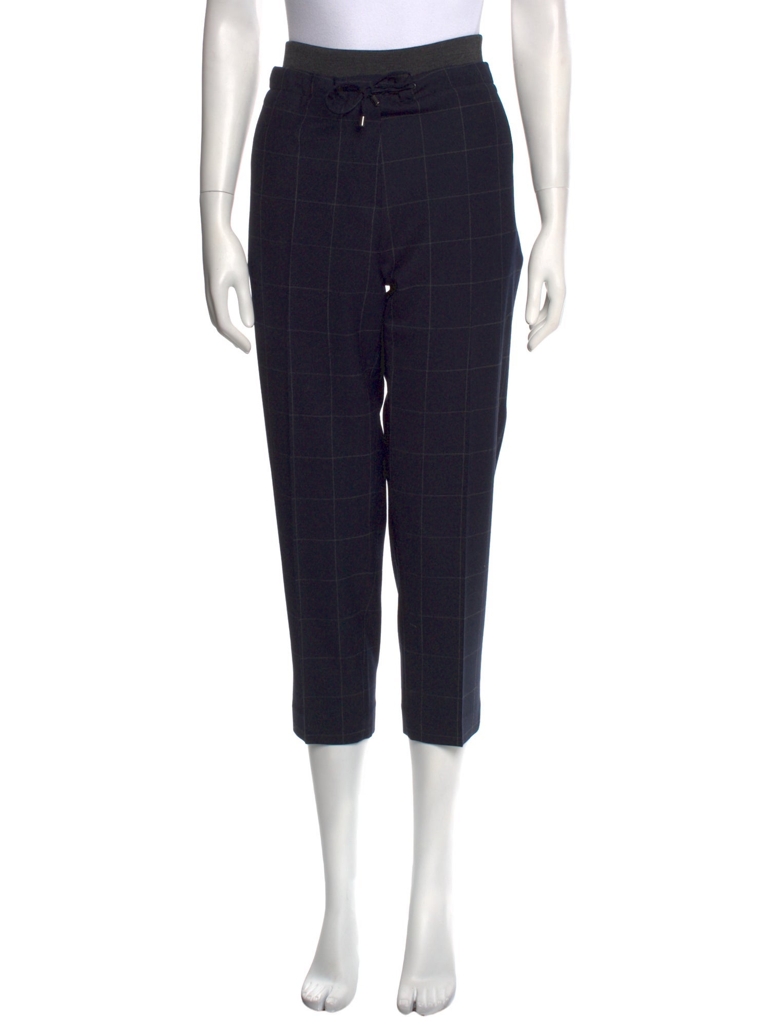 Brunello Cucinelli Plaid Print Straight Leg Pants