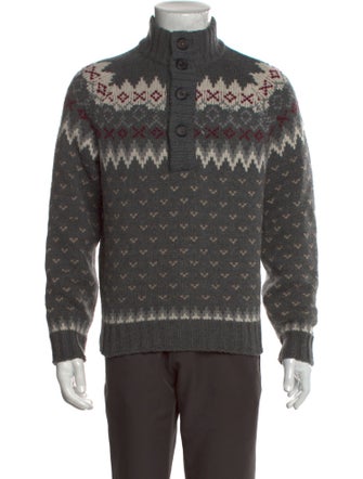 Brunello Cucinelli Printed Turtleneck Pullover