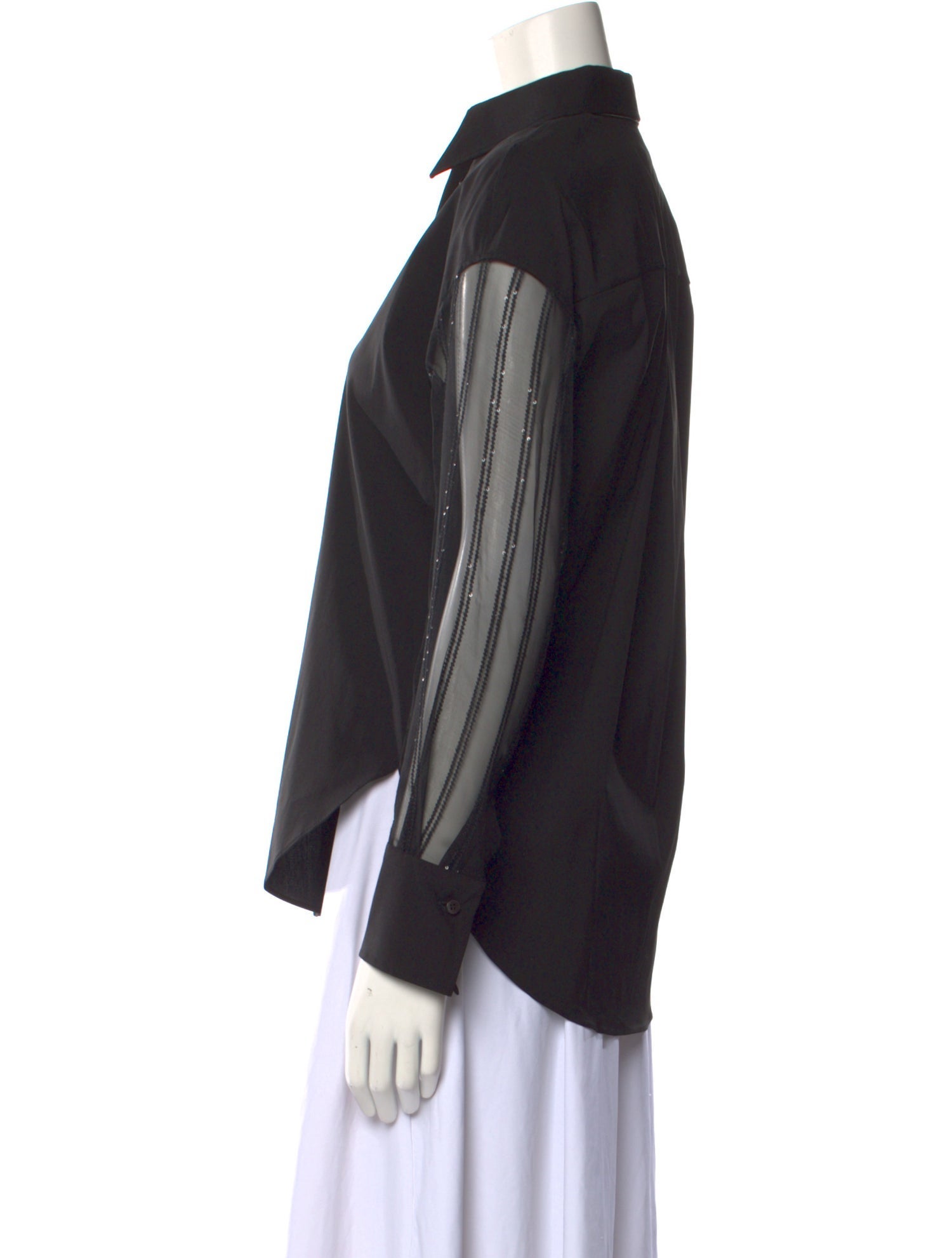 Brunello Cucinelli Long Sleeve Button-Up Top