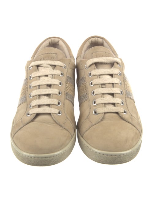 Brunello Cucinelli Suede Striped Sneakers