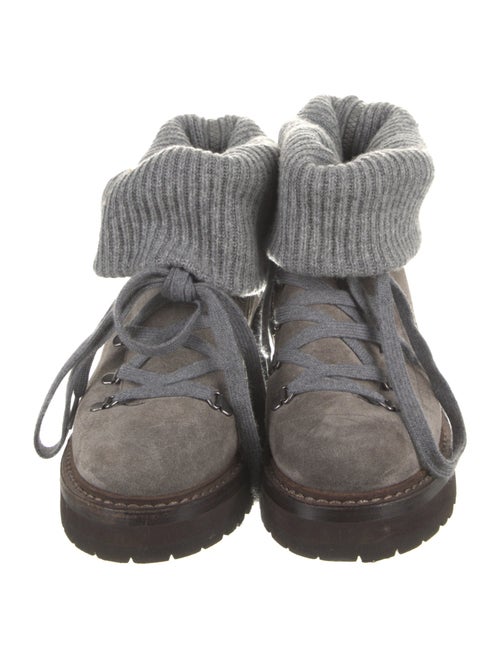 Brunello Cucinelli Suede Combat Boots