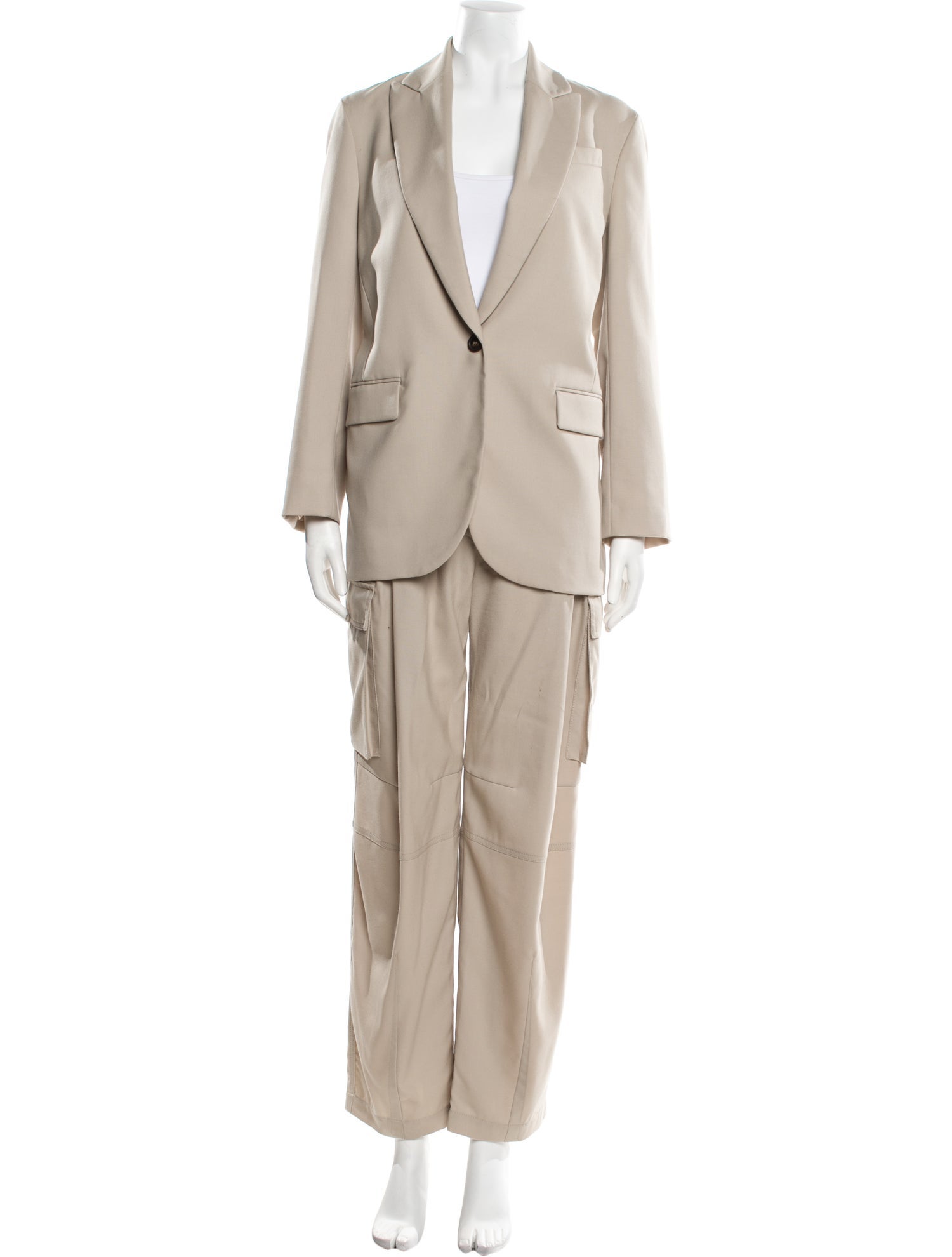Brunello Cucinelli Wool Pleated Accents Pant Set w/ Tags