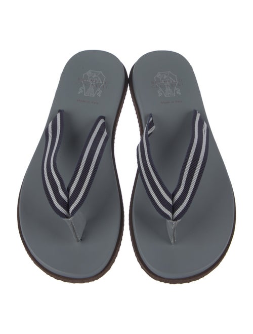 Brunello Cucinelli Canvas Flip Flops