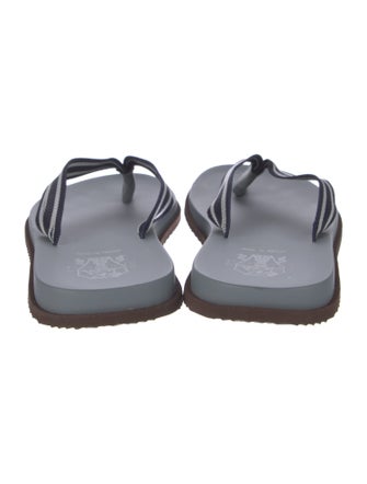 Brunello Cucinelli Canvas Flip Flops