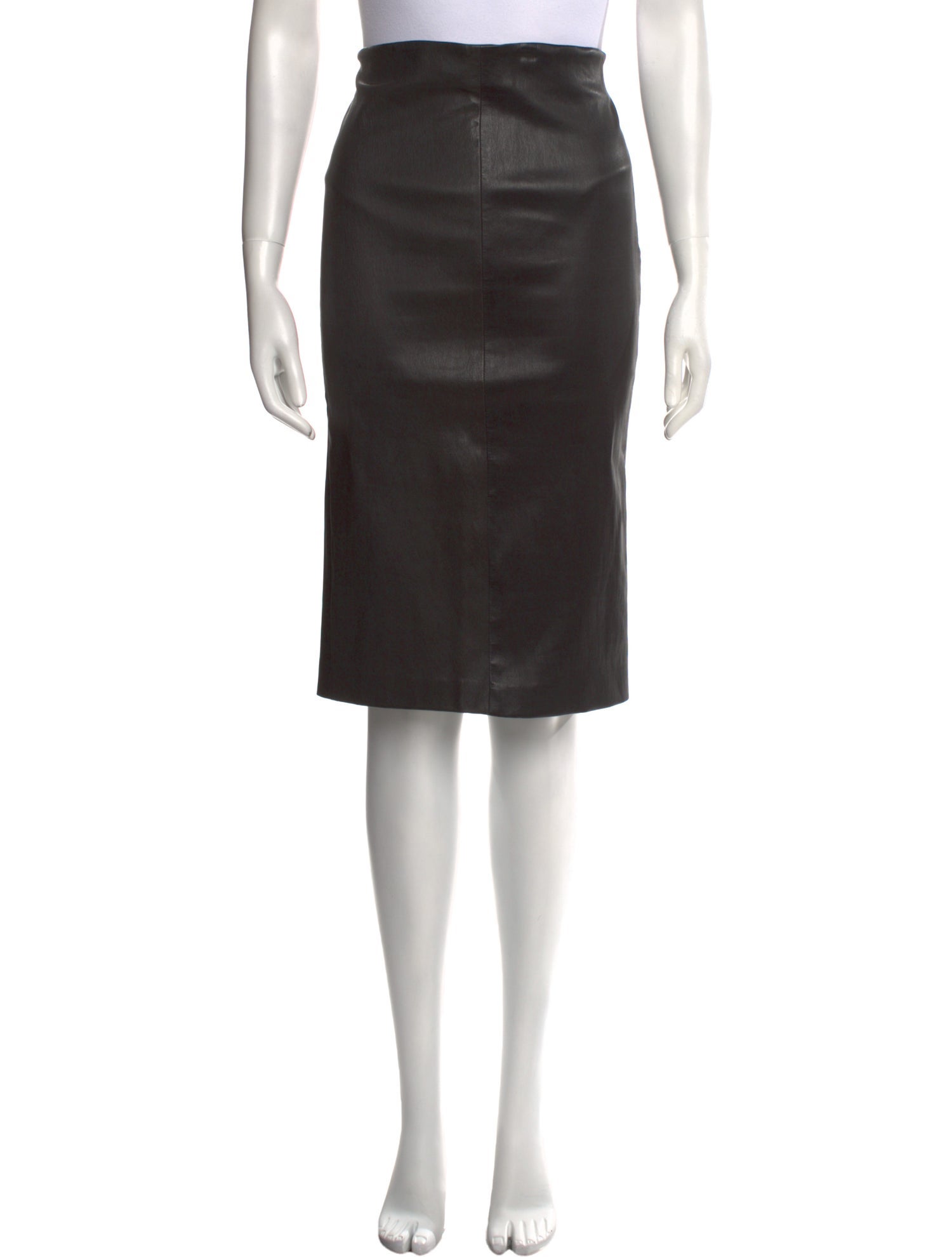 Brunello Cucinelli Leather Knee-Length Skirt