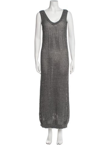 Brunello Cucinelli Dresses Polka Dot Print Long Dress XS