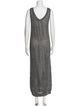 Brunello Cucinelli Polka Dot Print Long Dress