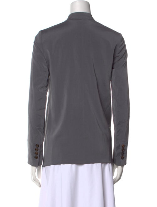 Brunello Cucinelli Mock Neck Long Sleeve Button-Up Top