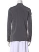 Brunello Cucinelli Mock Neck Long Sleeve Button-Up Top