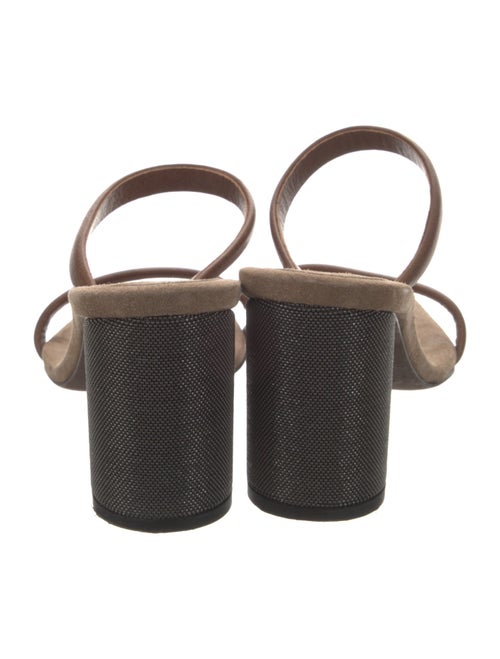 Brunello Cucinelli Monili Leather Slides