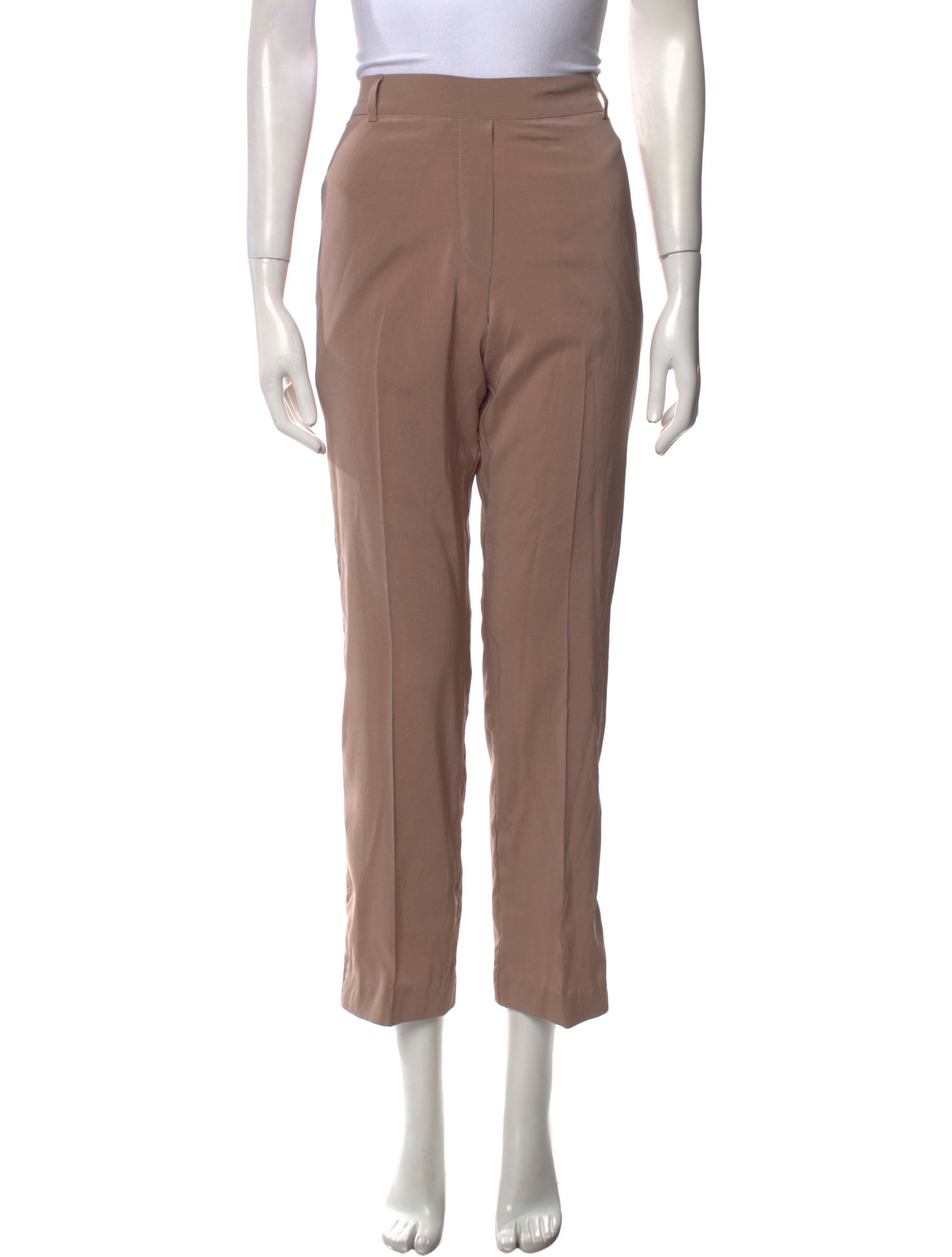 Brunello Cucinelli Silk Straight Leg Pants